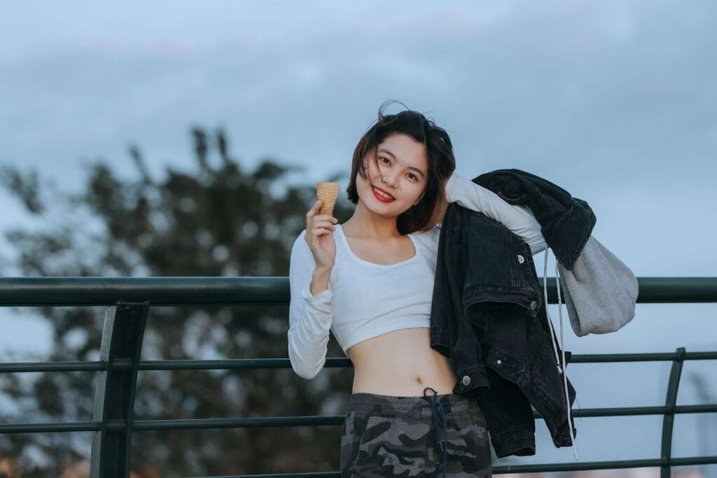 asian model posing