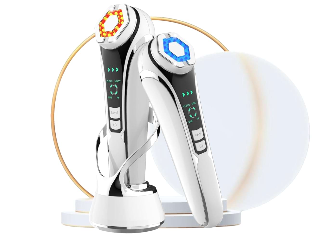 Tusina 6-in-1 RF Ultrasonic EMS LED Facial Device