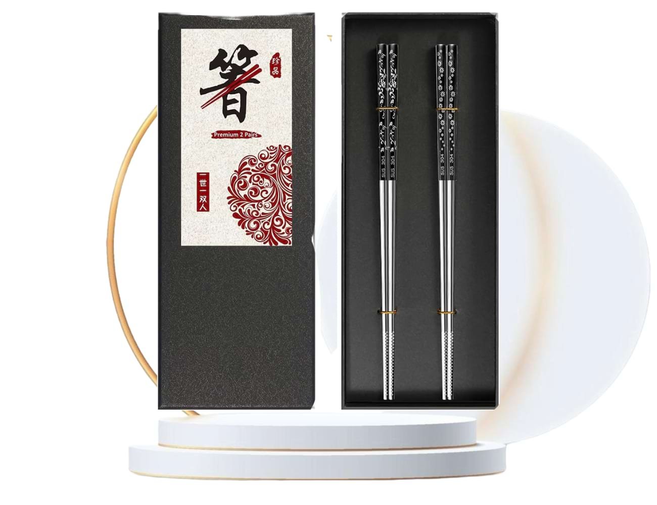 Stainless Steel Titanium Plated Chopsticks