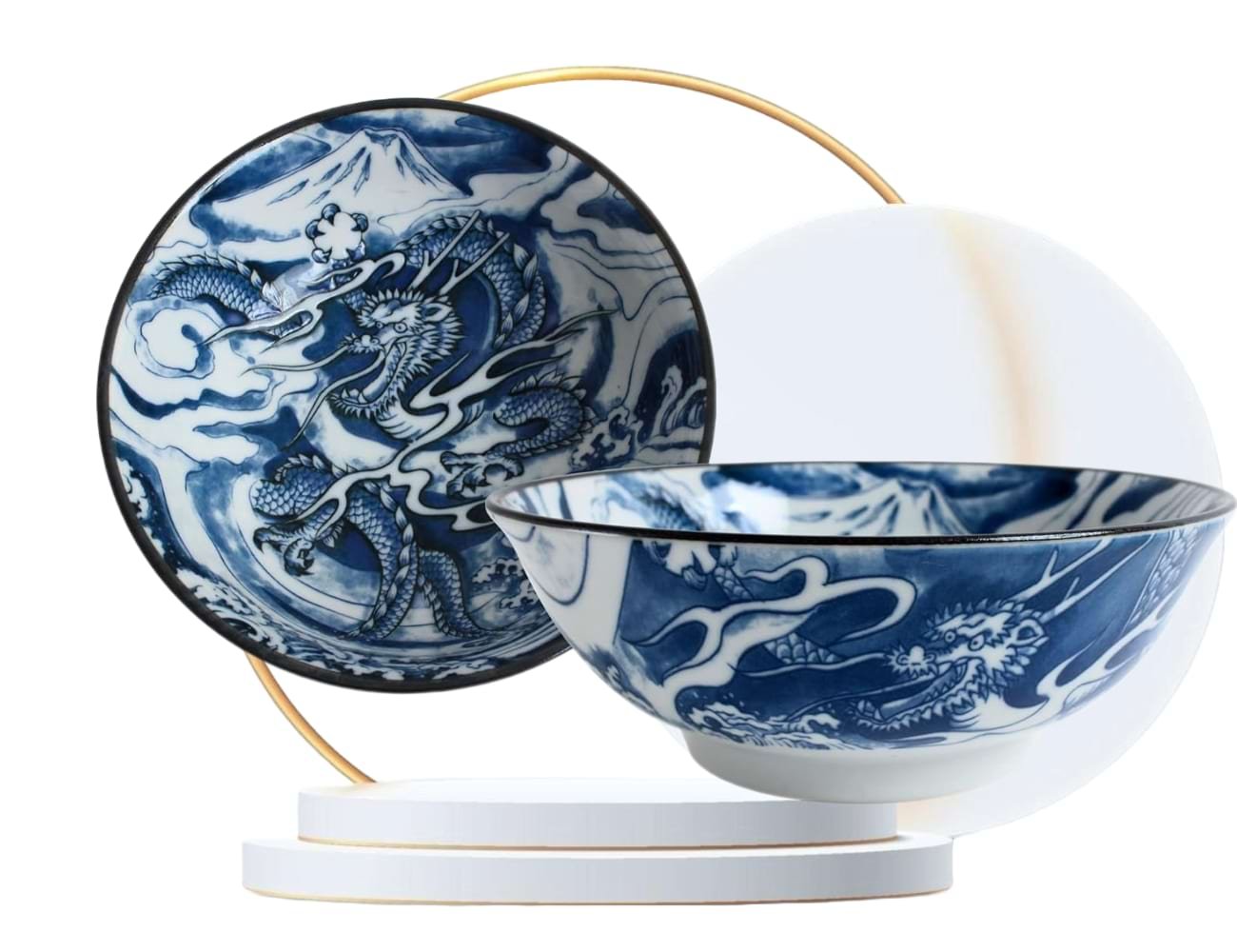 Mino Ware Wide-Mouth Donburi Ramen Bowl