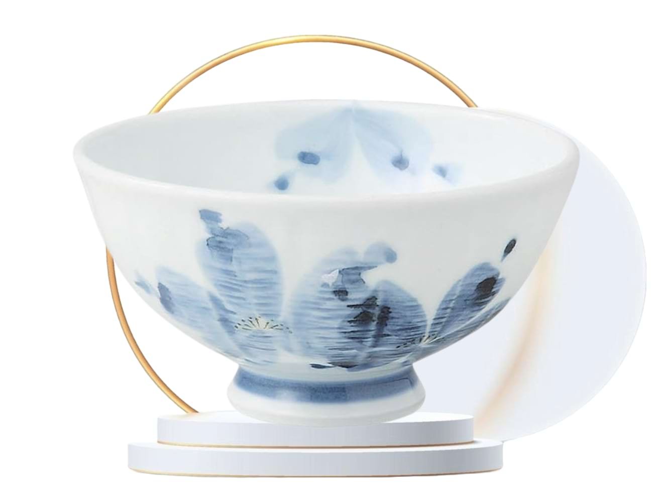 Hasami Ware Lightweight Rice Bowl Kuresuka Pattern