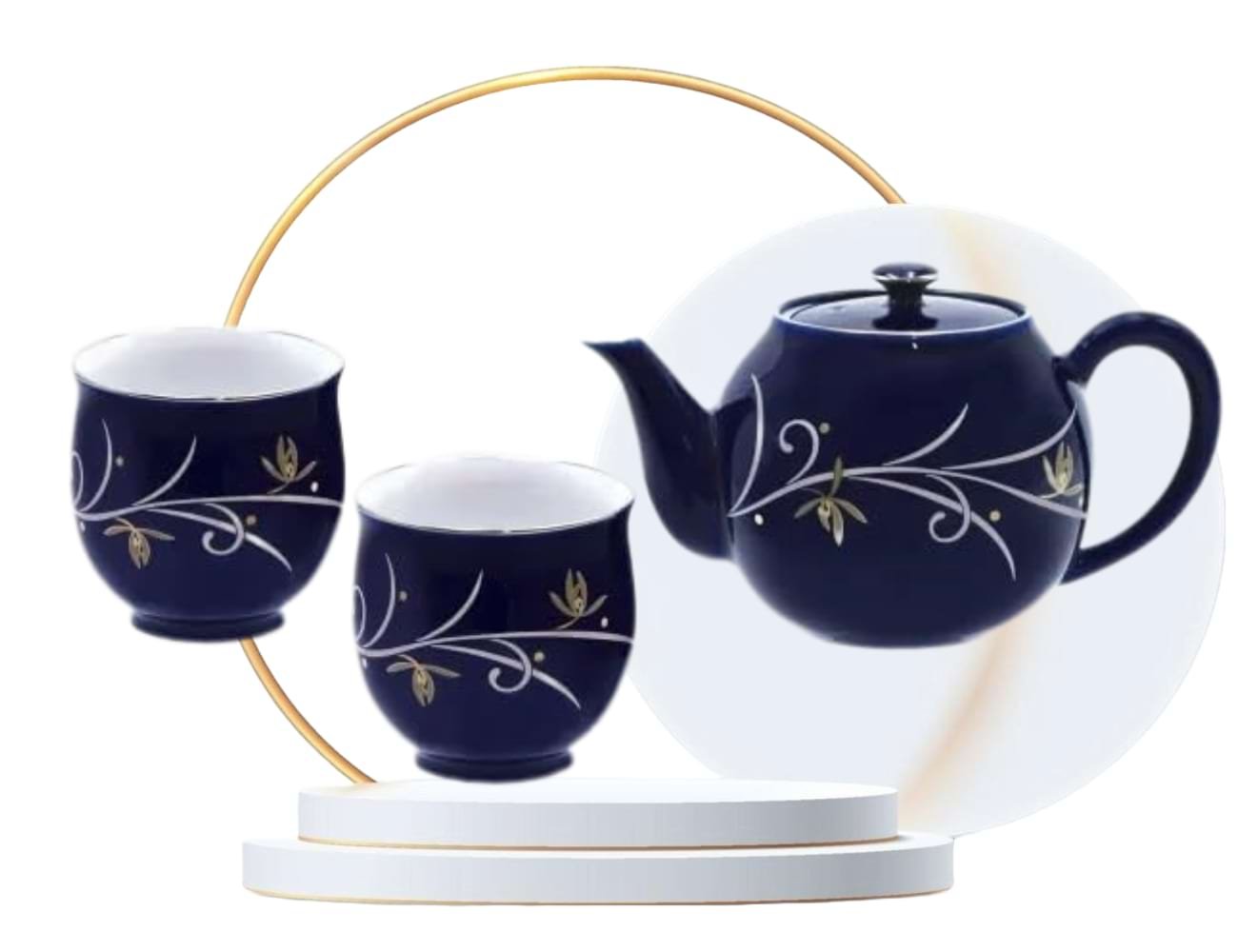 Koransha Orchid Wave Tea Room Set
