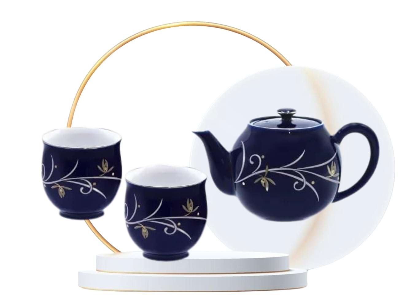 Koransha Orchid Wave Tea Room Set
