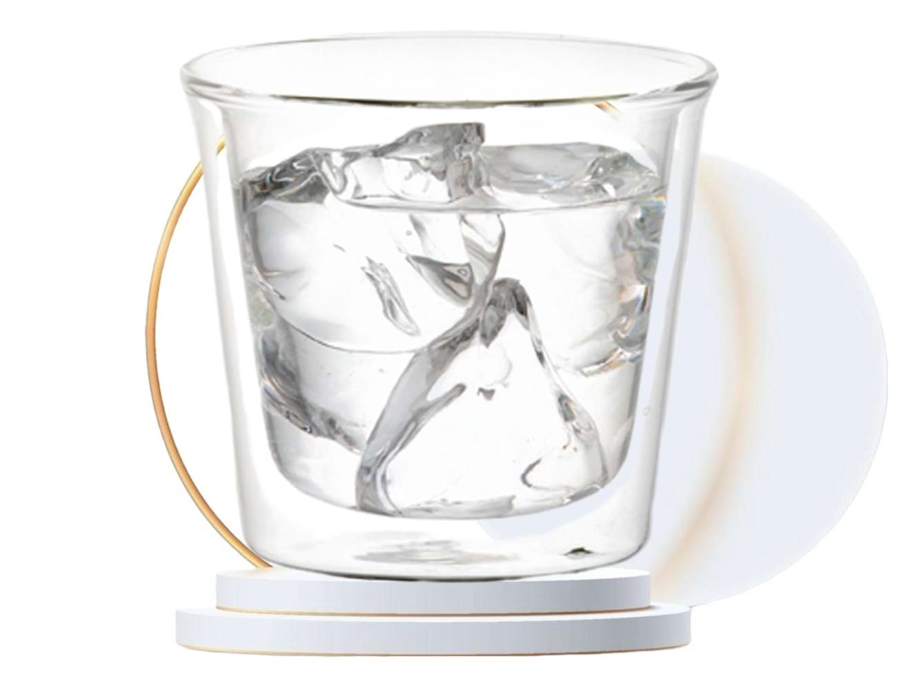 Kinto Cast Double-Wall Rock Glass